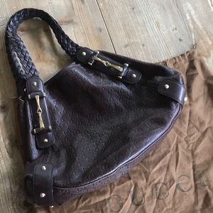 Gucci Guccissima Medium Pelham Shoulder Bag Brown